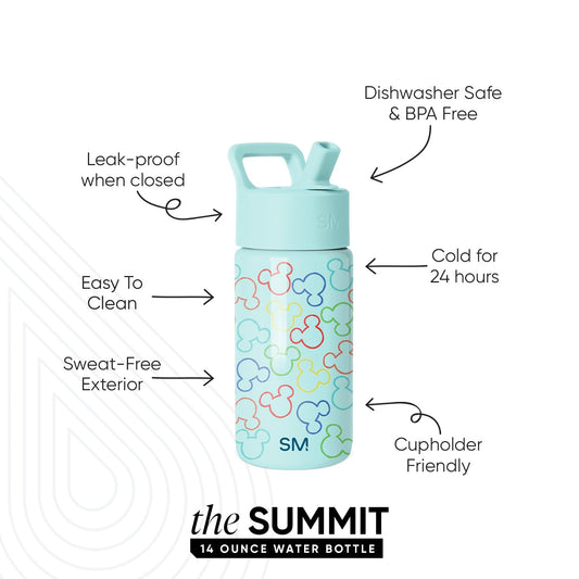 Summit Kids Water Bottle with Straw Lid
