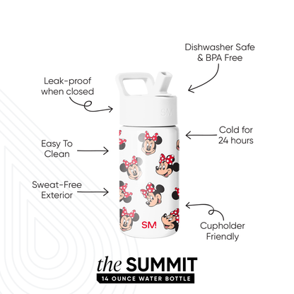 Summit Kids Water Bottle with Straw Lid