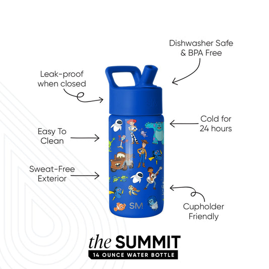 Summit Kids Water Bottle with Straw Lid