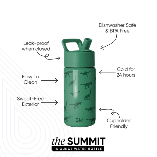 Summit Kids Water Bottle with Straw Lid