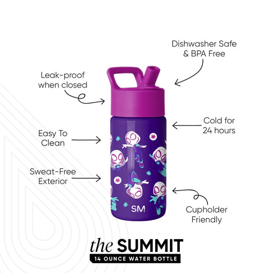 Summit Kids Water Bottle with Straw Lid