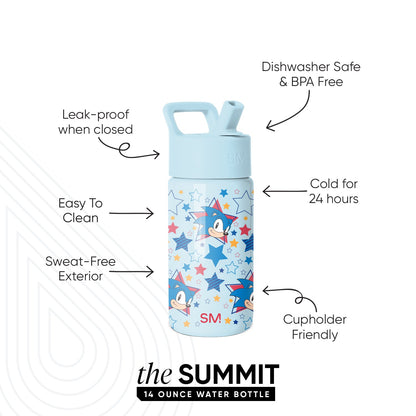 Summit Kids Water Bottle with Straw Lid