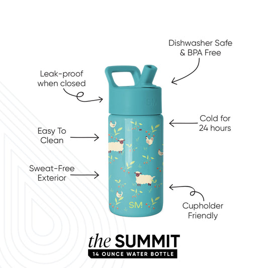 Summit Kids Water Bottle with Straw Lid