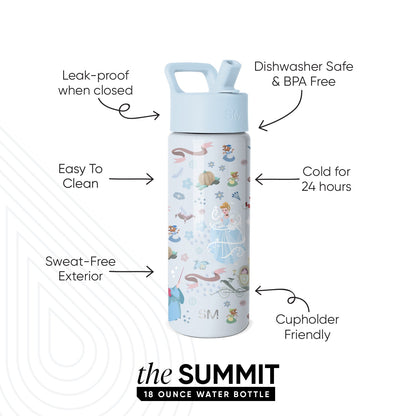 Summit Kids Water Bottle with Straw Lid