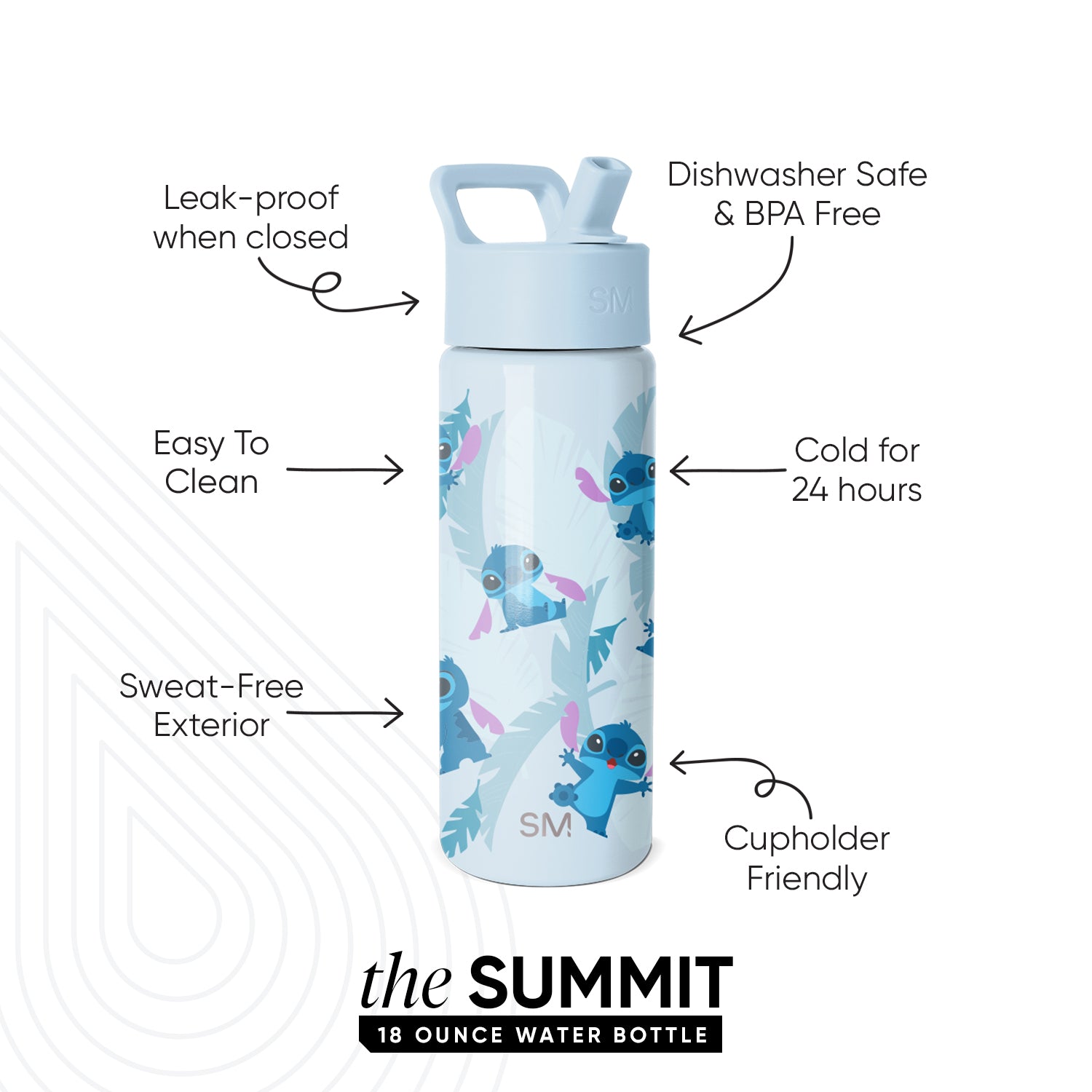 Summit Kids Water Bottle with Straw Lid