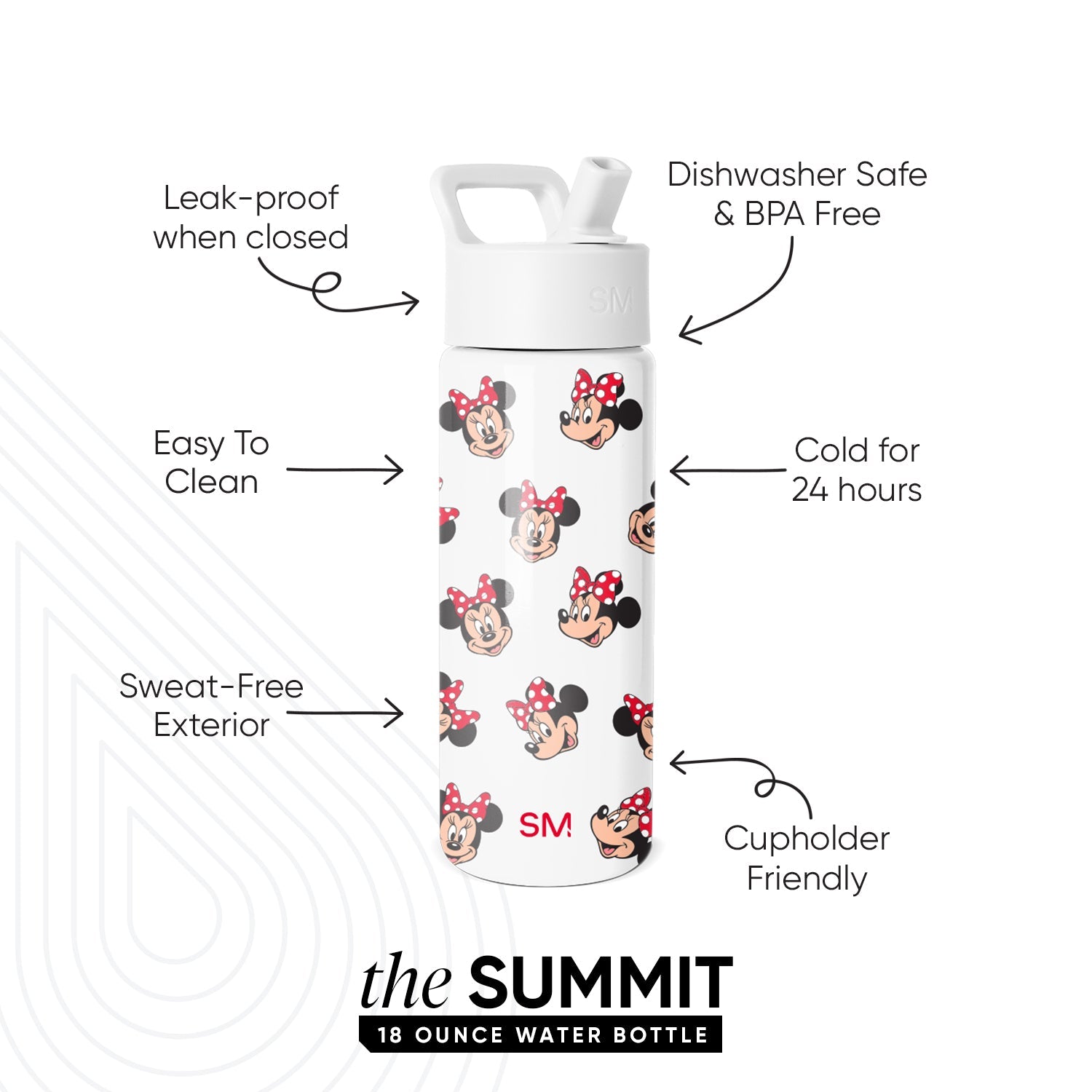 Summit Kids Water Bottle with Straw Lid