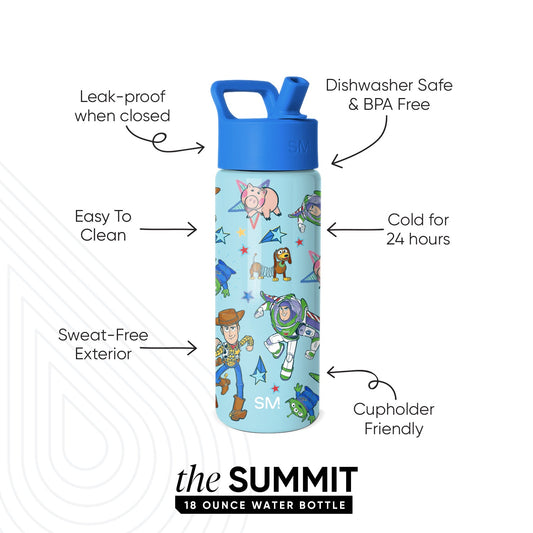 Summit Kids Water Bottle with Straw Lid