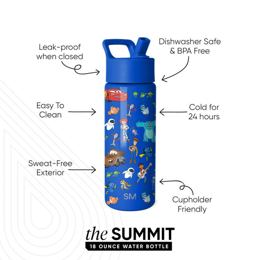 Summit Kids Water Bottle with Straw Lid