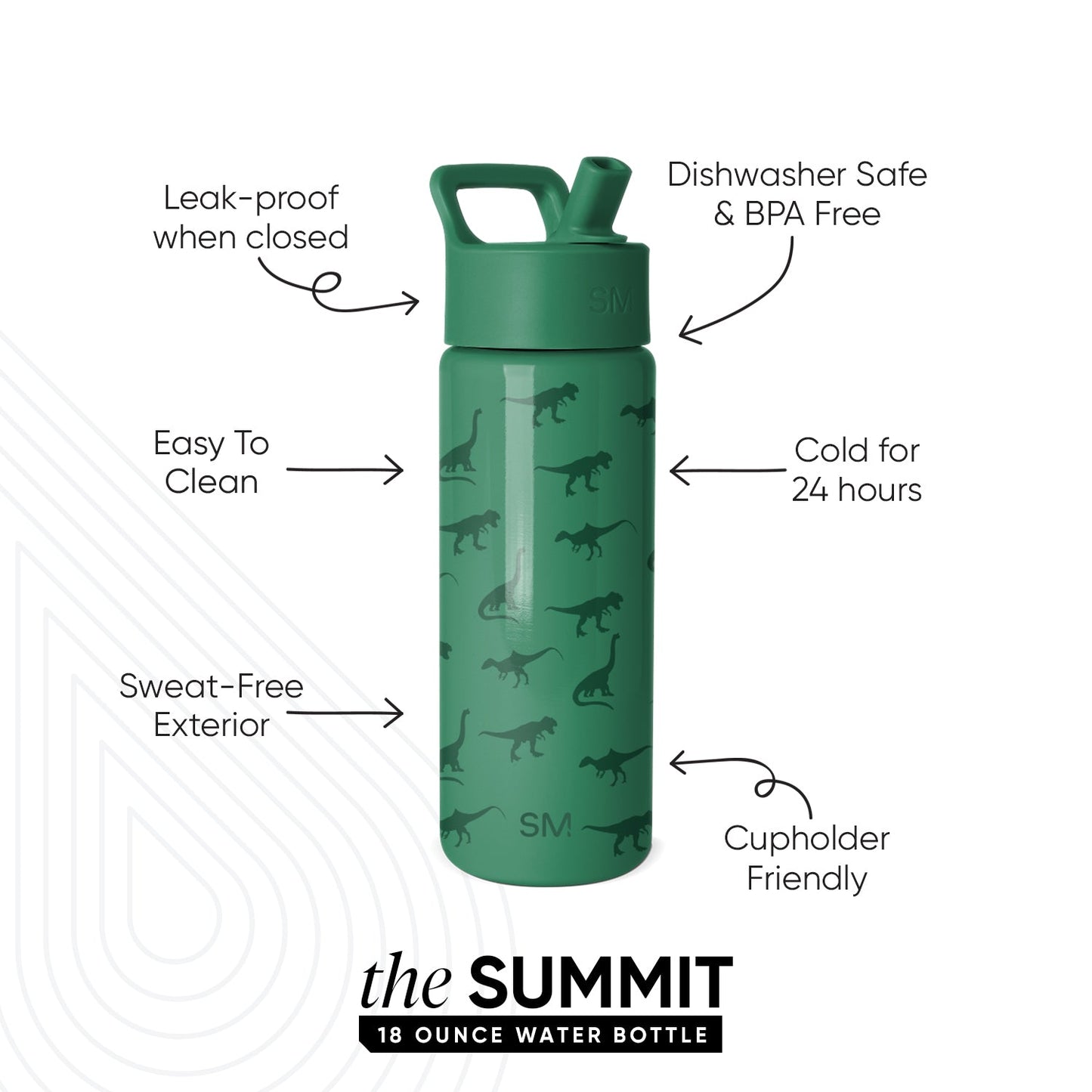 Summit Kids Water Bottle with Straw Lid
