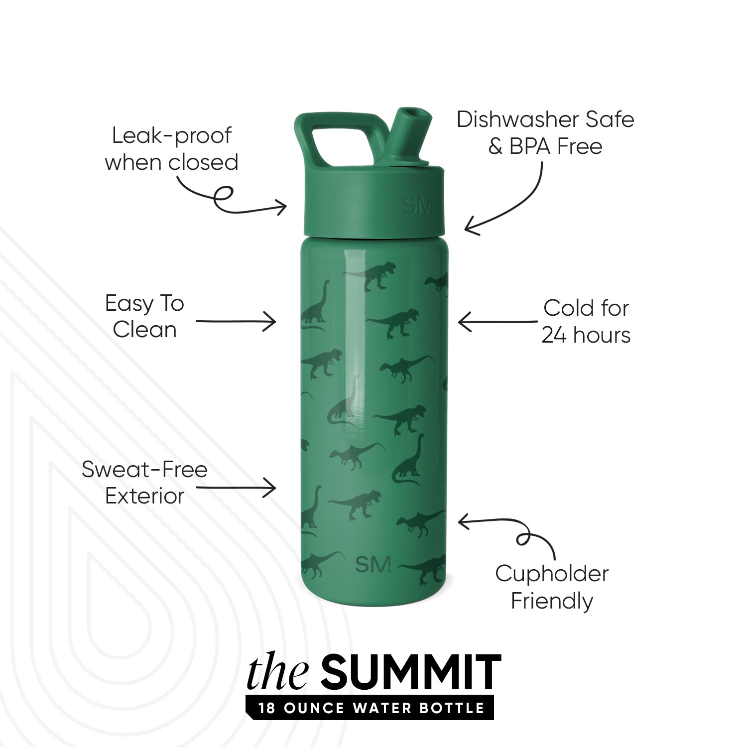 Summit Kids Water Bottle with Straw Lid