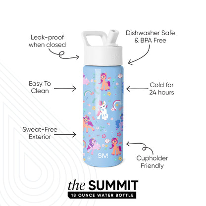Summit Kids Water Bottle with Straw Lid