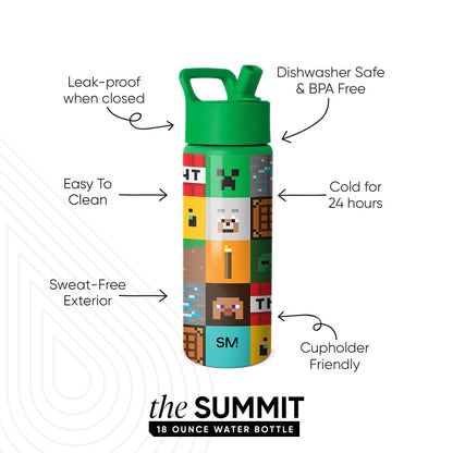 Summit Kids Water Bottle with Straw Lid