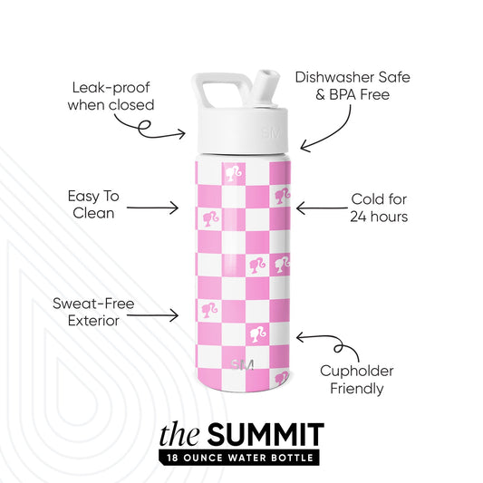 Summit Kids Water Bottle with Straw Lid