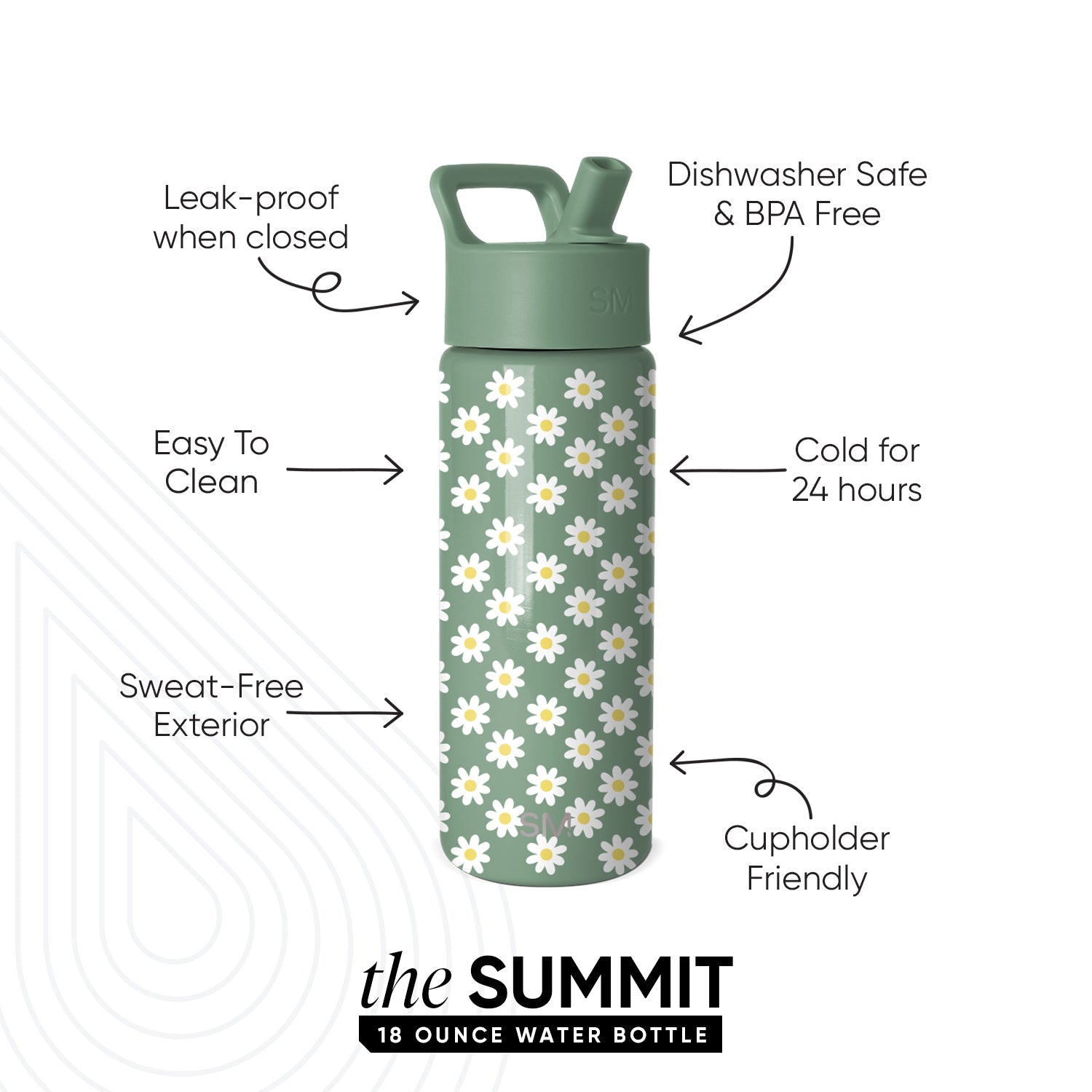 Summit Kids Water Bottle with Straw Lid