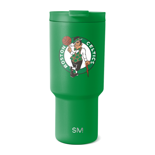 Boston Celtics kelly green tumbler with simple modern design