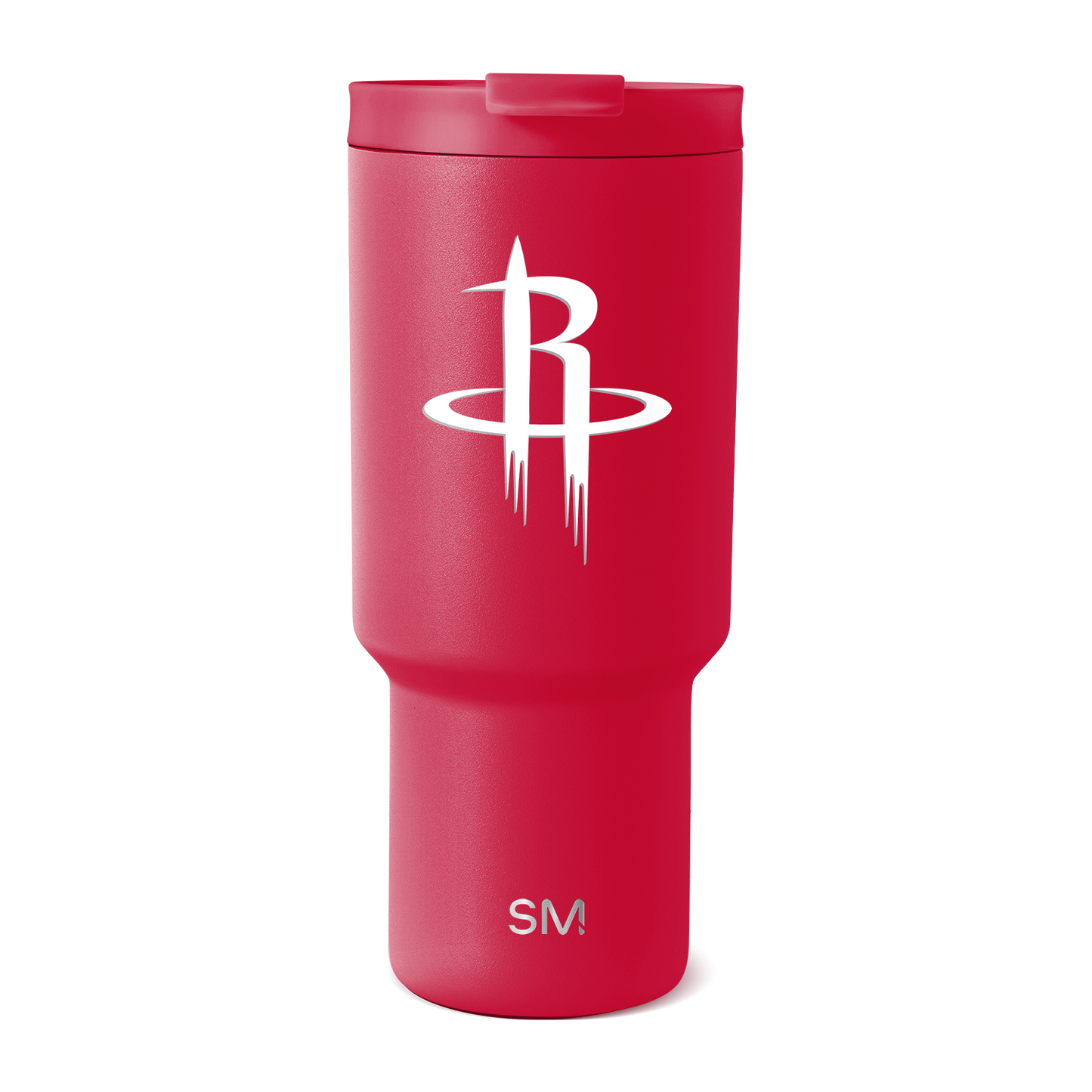 Red gradient tumbler with deeper red on right side and lighter shade on left, featuring bold vibrant color throughout body
