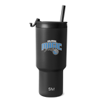 Matte black Orlando Magic tumbler with bright blue accents, modern design with team logo