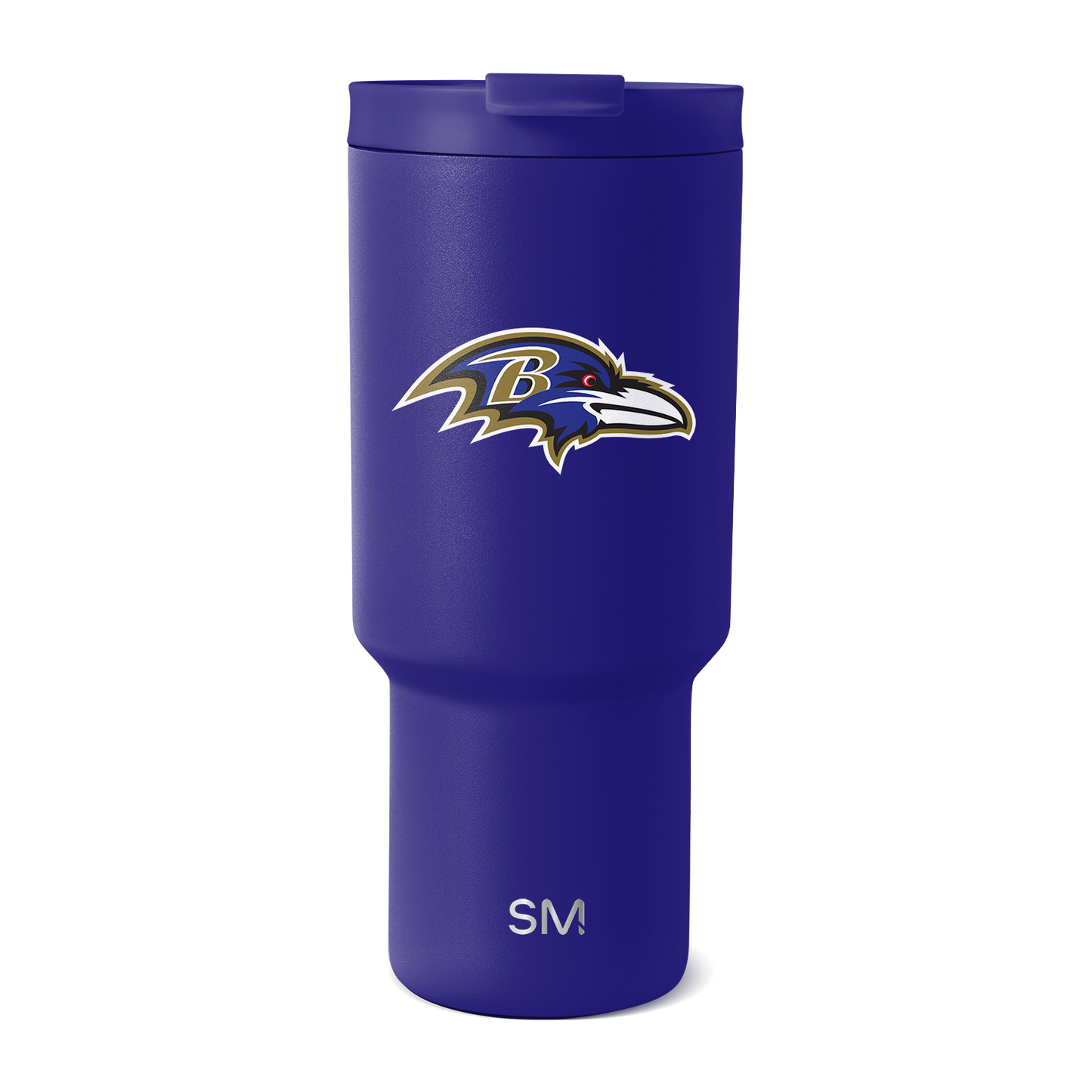 Deep purple metallic tumbler with matching lid, featuring a durable powder-coated finish and rich saturated color with subtle sheen.