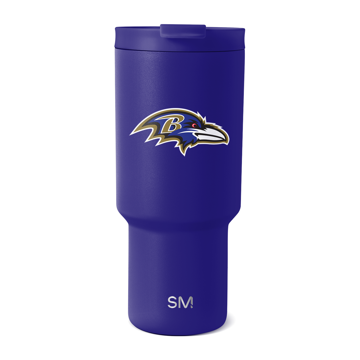 Deep purple metallic tumbler with matching lid, featuring a durable powder-coated finish and rich saturated color with subtle sheen.