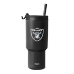 Black matte Raiders SM Tumbler with textured finish and white branding logos