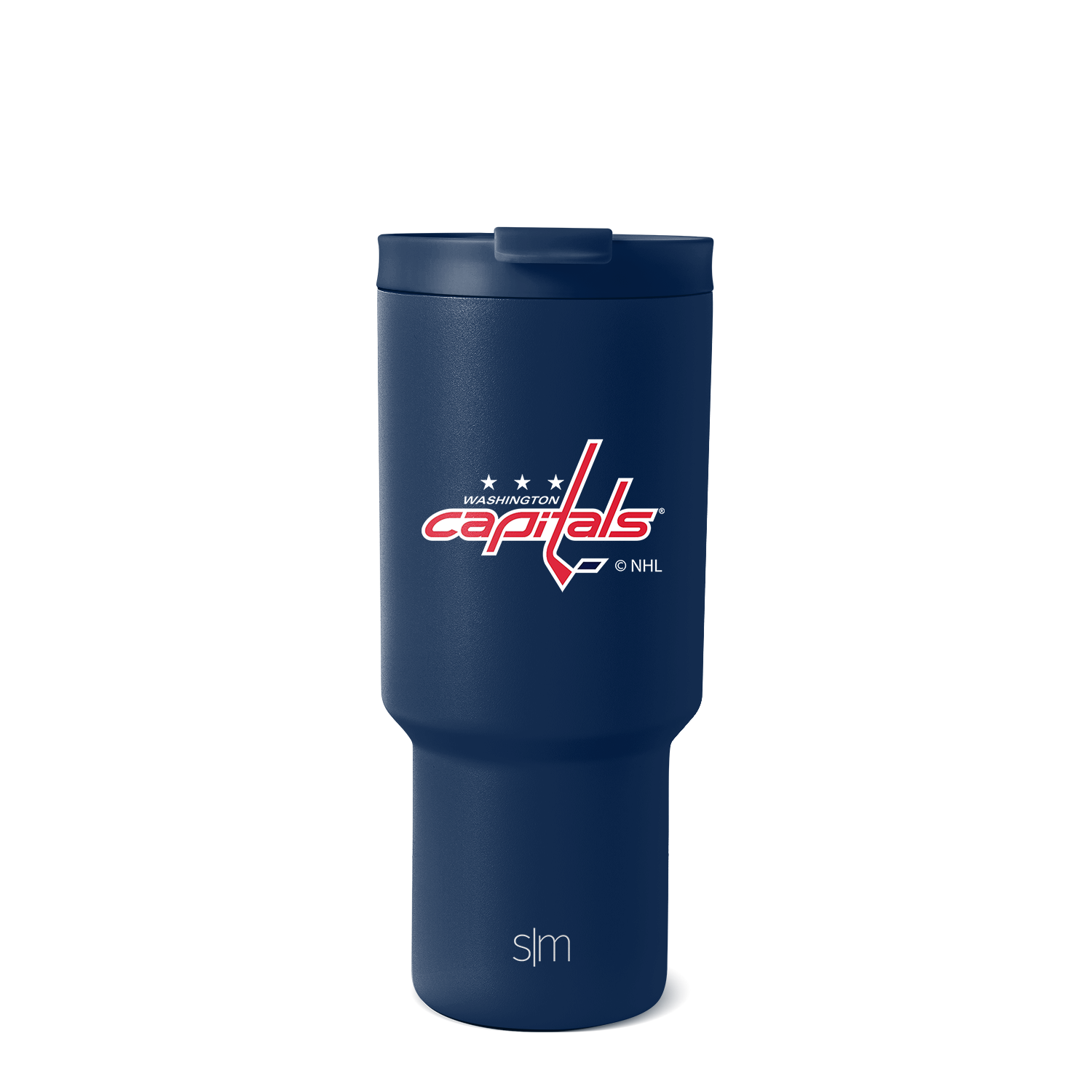 Deep navy blue sports product with red and white accent colors, featuring a professional athletic design