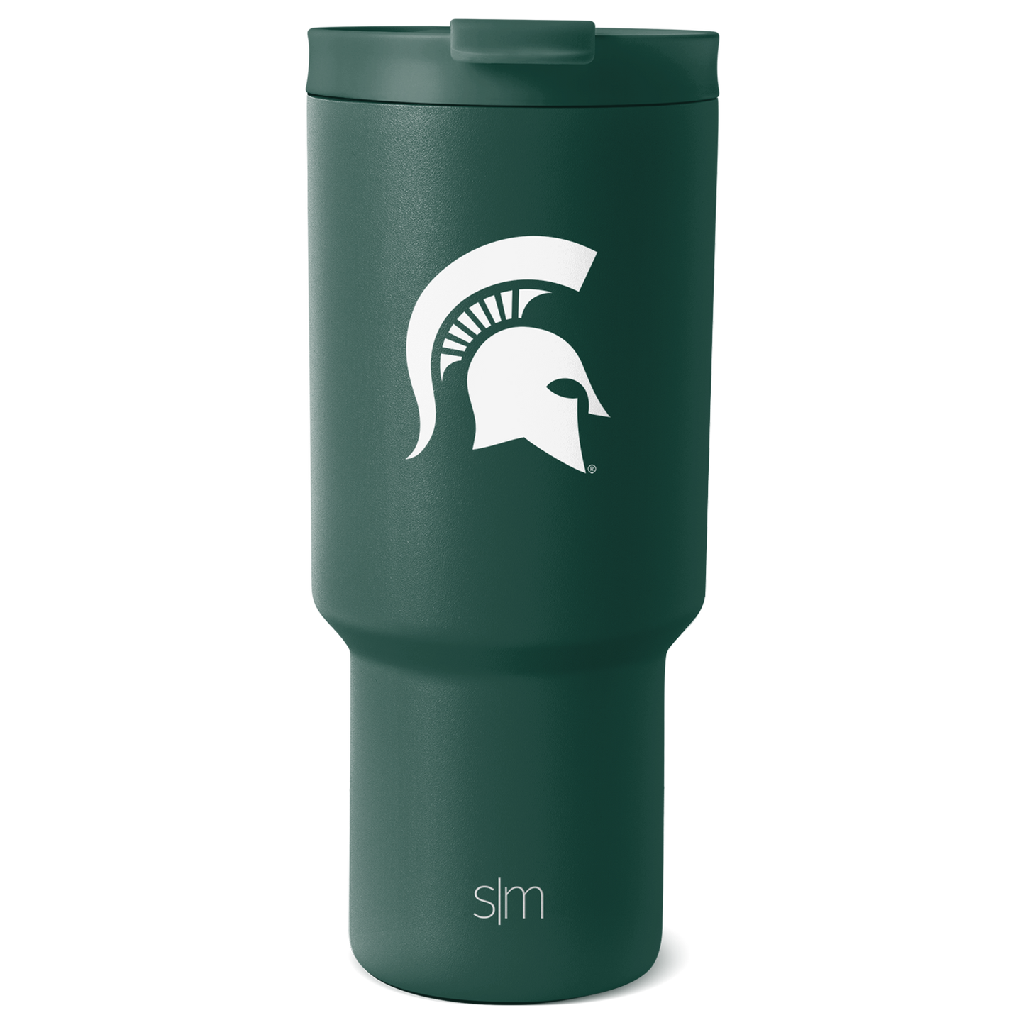 Mist green tumbler with matching lid and white accents, shown against a white background