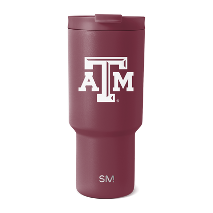 Maroon burgundy matte metallic tumbler with subtle light reflection and textured finish