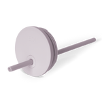 Pale mauve lavender-gray lid or cap component on neutral light gray-white background