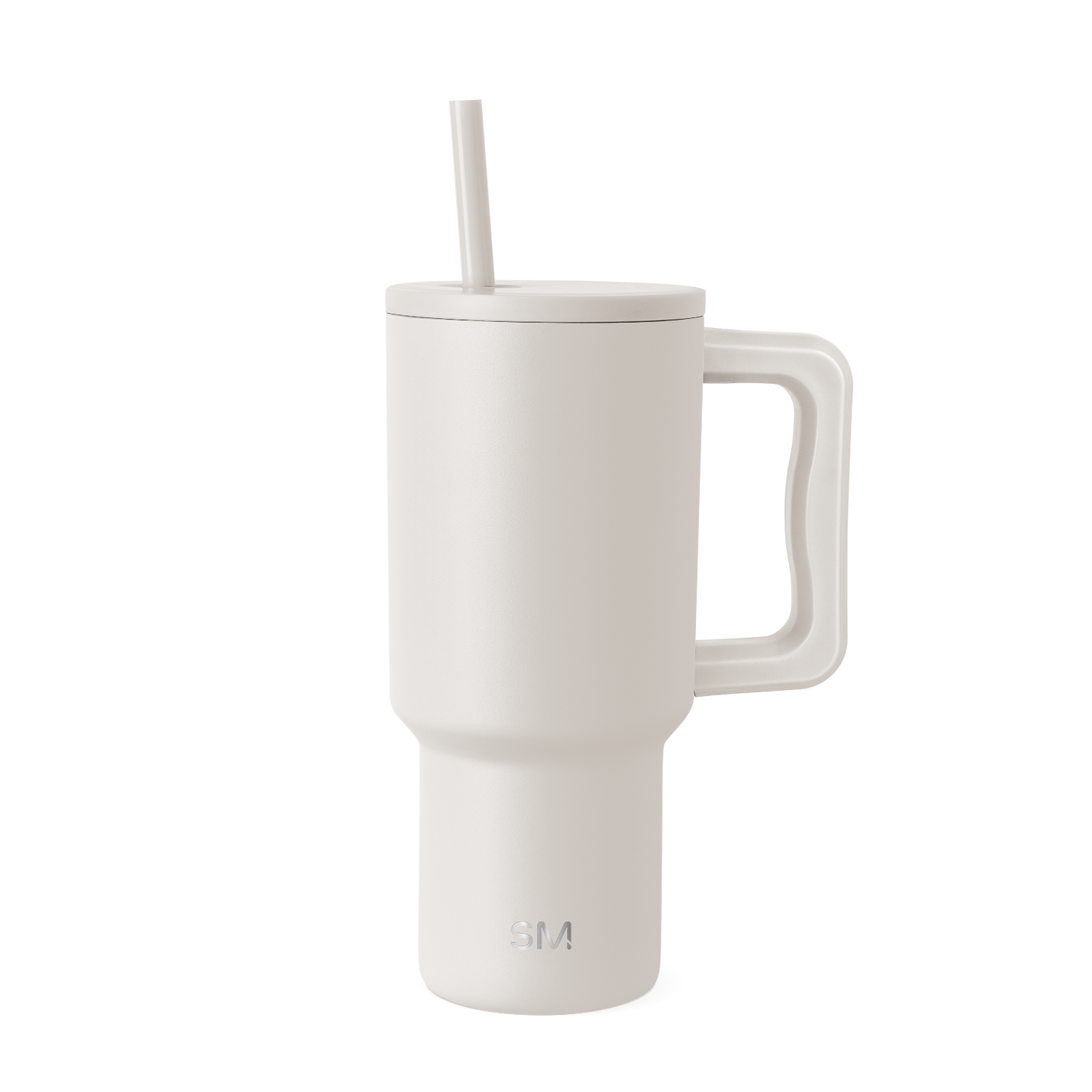 Cream-colored drinkware set displayed on a light gray-white background