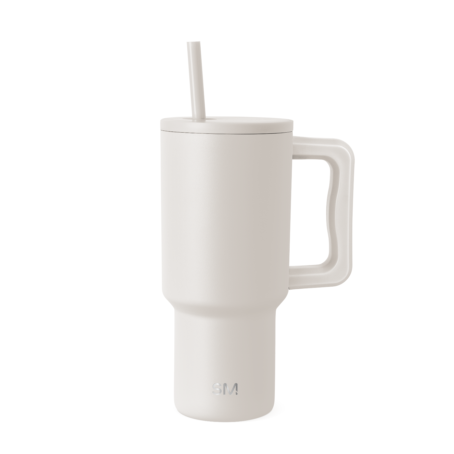 Cream-colored drinkware set displayed on a light gray-white background