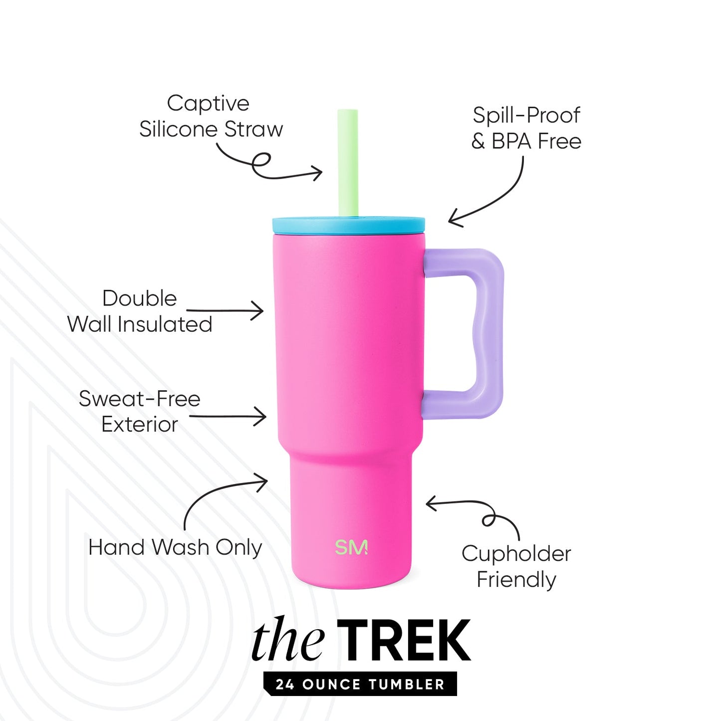 Trek Kids Tumbler with Silicone Straw Lid