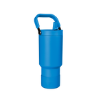 Bright blue modern drinkware with sleek minimalist design