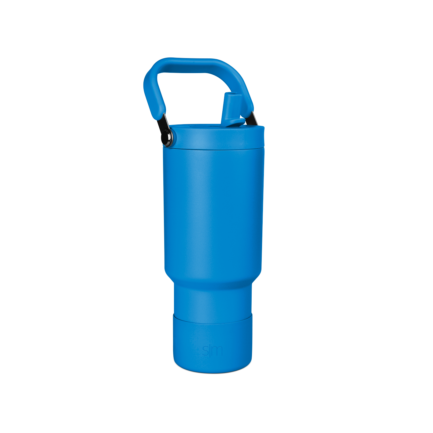 Bright blue modern drinkware with sleek minimalist design