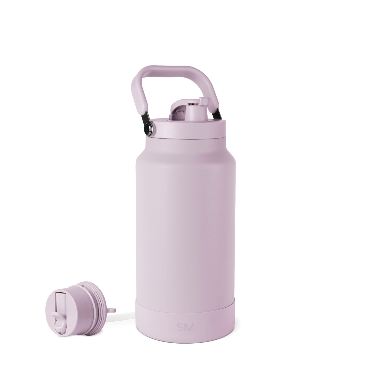 Dusty purple ceramic drinkware on white background