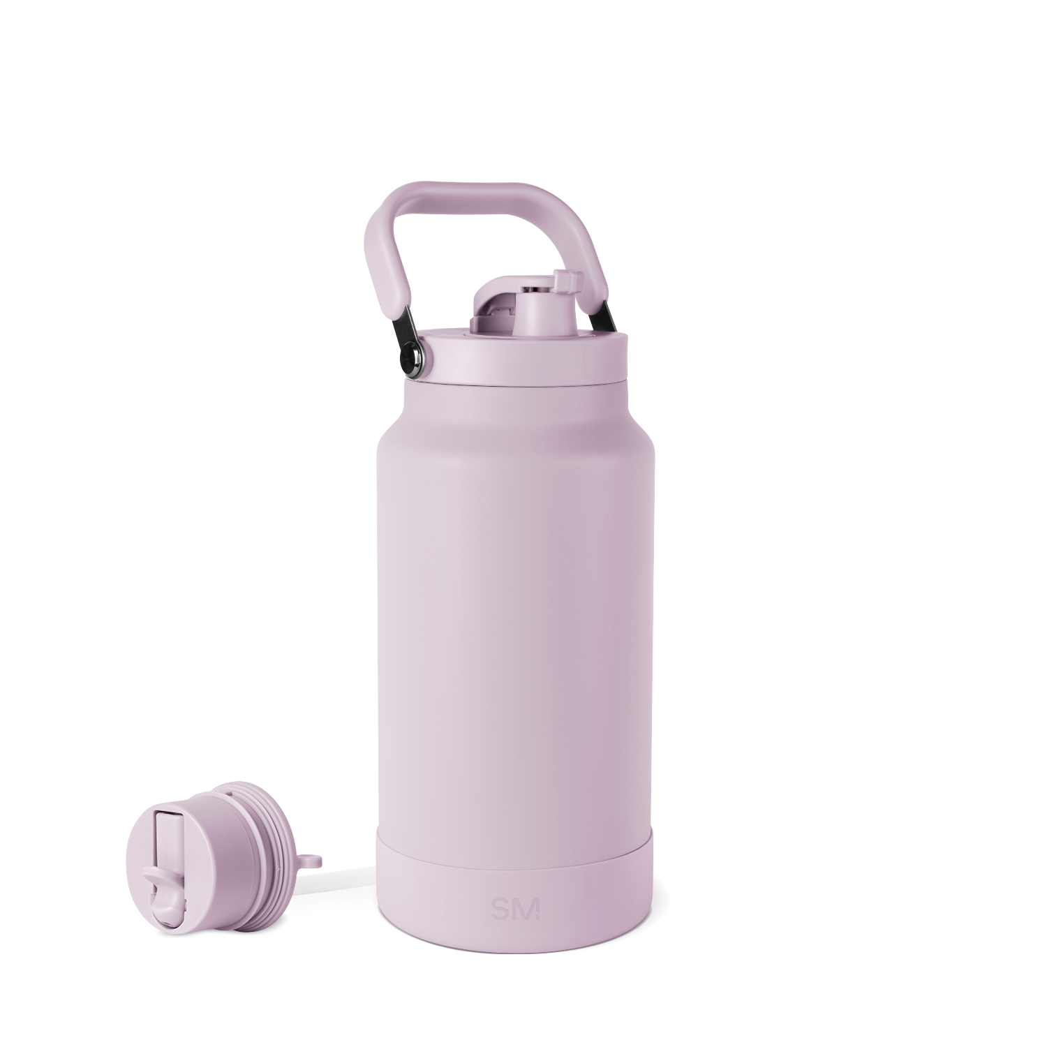 Dusty purple ceramic drinkware on white background