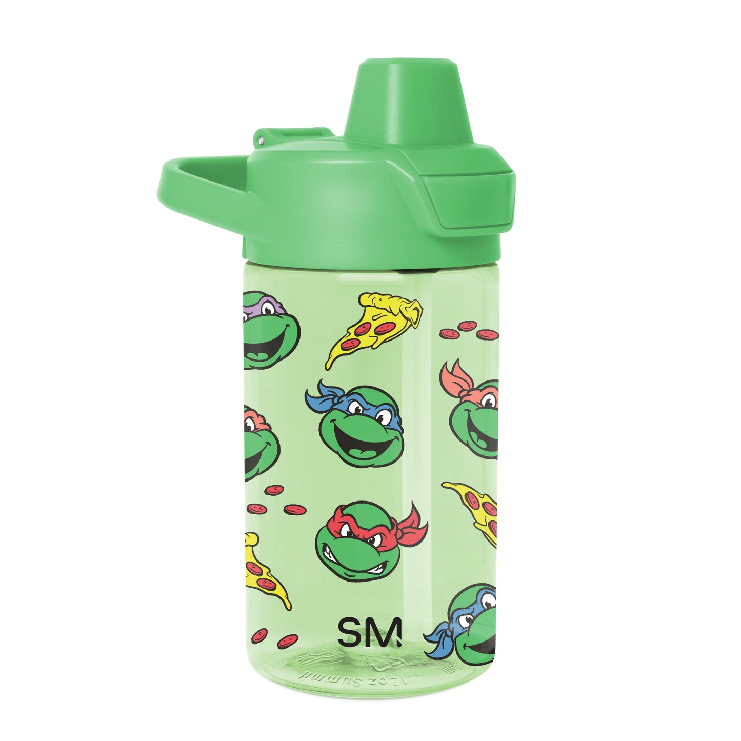 Mint green water bottle with rigid lid and spout assembly, cylindrical design for hydration and everyday use.