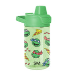 Mint green water bottle with rigid lid and spout assembly, cylindrical design for hydration and everyday use.
