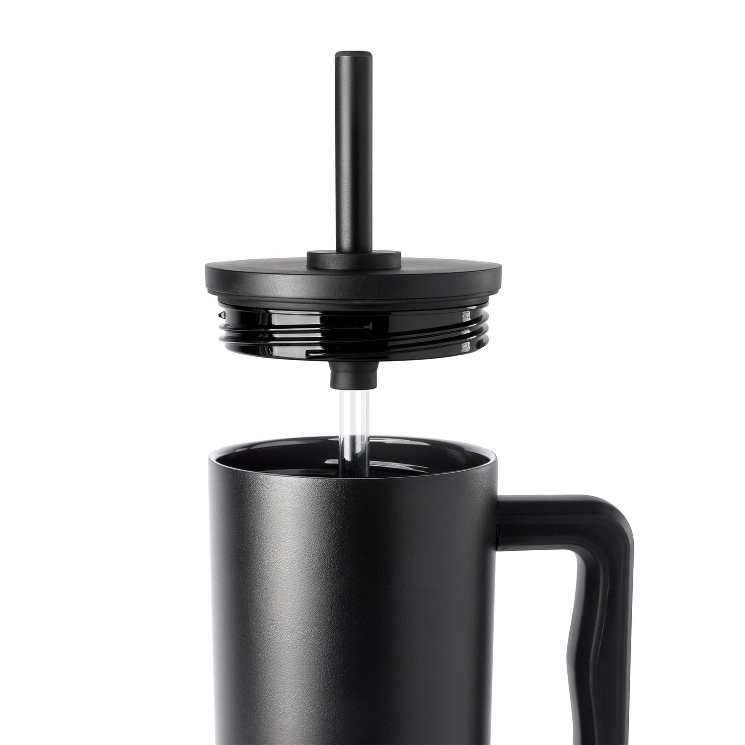 Trek product featuring easy-to-clean design in charcoal black and gunmetal gray against white background