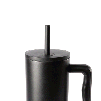 Trek Signature Pop-Lock bicycle lock mechanism demonstration in black and charcoal gray against neutral background
