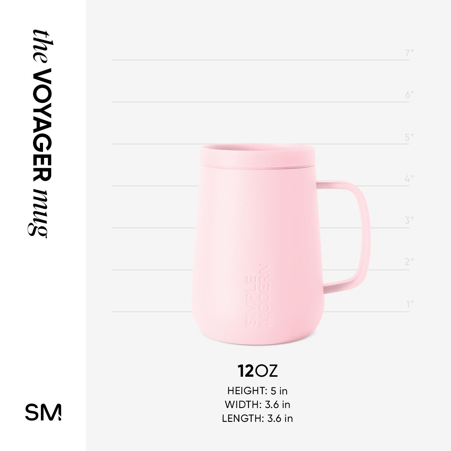 Product measurement diagram showing pale pink item with white measurement guidelines on light gray background for sizing reference.