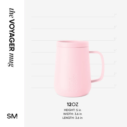 Product measurement diagram showing pale pink item with white measurement guidelines on light gray background for sizing reference.