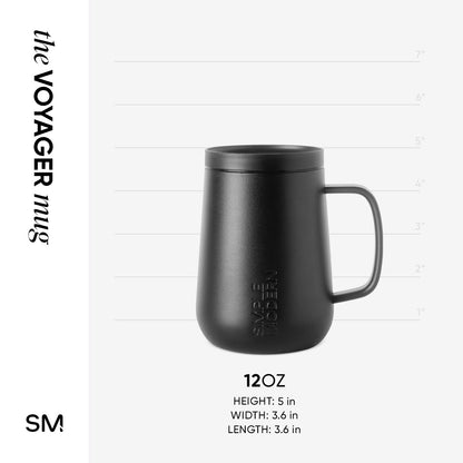 Matte black powder-coated product with textured finish against light gray background, showing measurement specifications for VYM-360-12-MB-M model.