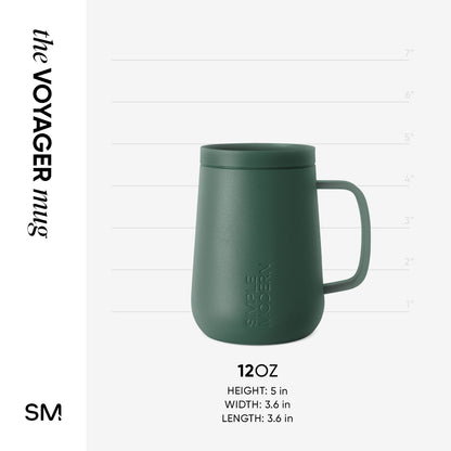 Sage green drinkware vessel with measurement markings displayed against a light gray background, showing product dimensions and capacity specifications for sizing reference.